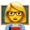 Woman Teacher emoji on Apple